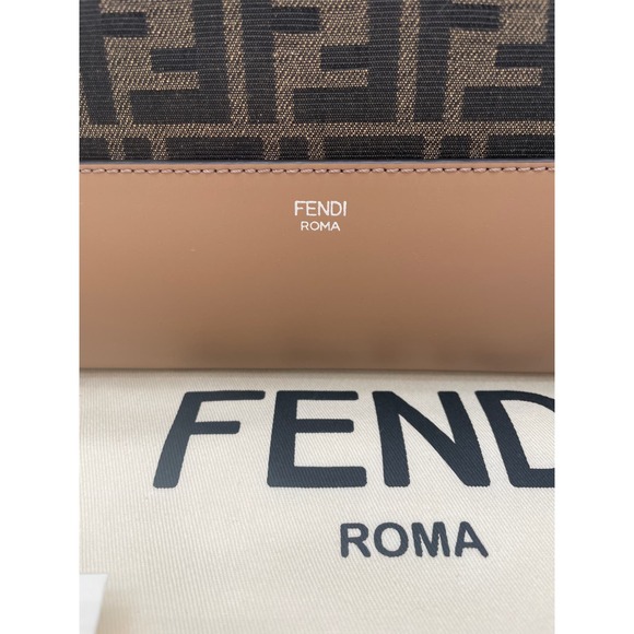 NEW FENDI FF LOGO ZIP CLUTCH SHOULDER BAG NWT! - Picture 9 of 16